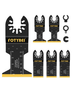 Hojas de sierra oscilante FOTYBEI 5 piezas titanio 3,49 y 4,45 cm
