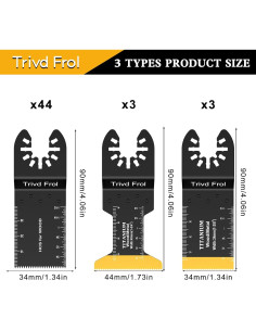 50 Hojas de Sierra Oscilante TrivdPro Titanio Universal 2