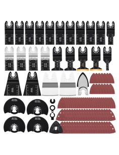 115PCS Hojas de sierra oscilante TuhooMall para madera y metal