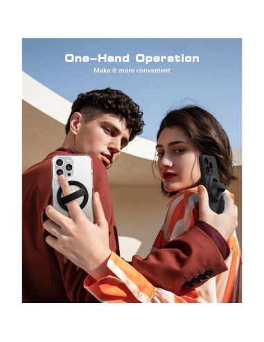 Agarrador Magnético SuydanBox para iPhone 15/14/13/12 Negro