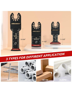 30 Cuchillas Bi-Metal AMZWEI para Multiherramienta 3 Tipos 2