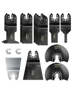 15PCS Kit Cuchillas Oscilantes Gulrear para Madera y Metal