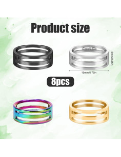 Herramientas Abridoras de Anillos de Salto NQEUEPN 8 Piezas 2