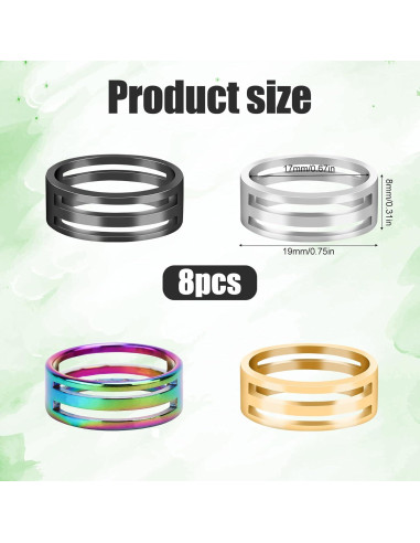 Herramientas Abridoras de Anillos de Salto NQEUEPN 8 Piezas