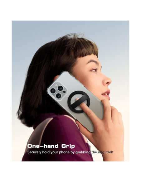 Agarrador Magnético SuydanBox para iPhone 15/14/13/12 Negro