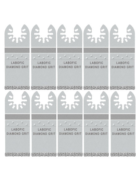 10 Piezas Cuchillas Oscilantes Diamante LABOFiC Corte Plano