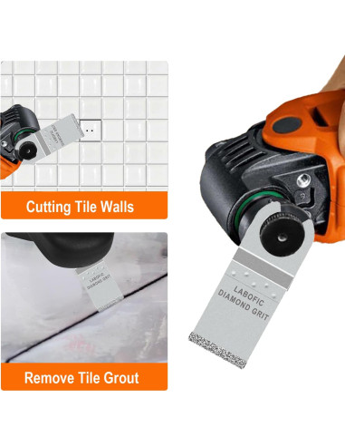 10 Piezas Cuchillas Oscilantes Diamante LABOFiC Corte Plano