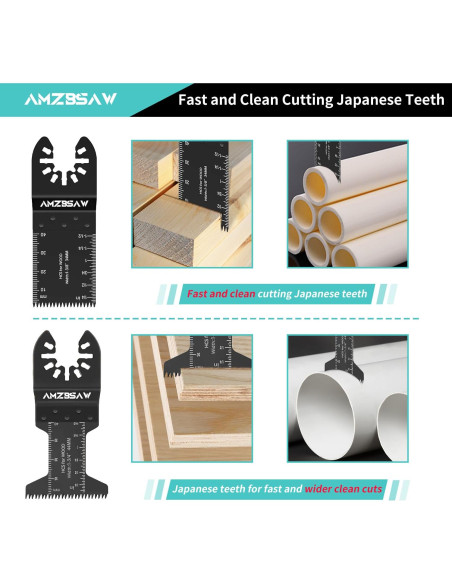 30 Piezas Hojas de Sierra Oscilante AMZBSAW para Madera y Metal