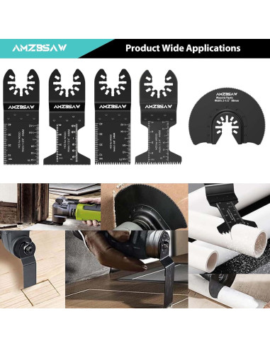 30 Piezas Hojas de Sierra Oscilante AMZBSAW para Madera y Metal