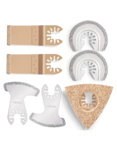 Conjunto de 7 Hojas Oscilantes Ohuhu para Sierra Multiherramienta