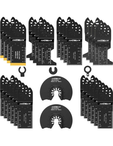 30 Piezas Hojas de Sierra Oscilante AMZBSAW para Madera y Metal