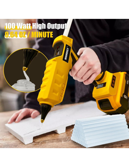 Pistola de Pegamento Inalámbrica MONVICT 100W para Batería DeWalt