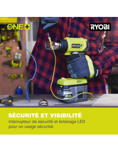 Pistola de Calor Inalámbrica Ryobi R18HG-0 470C 2