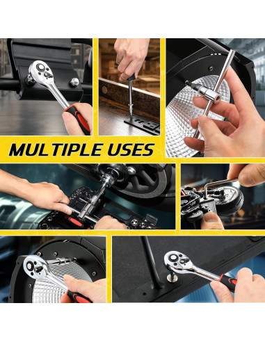 Juego de Herramientas Mecánicas PIRIPARA 108 Piezas con Llaves de Vaso