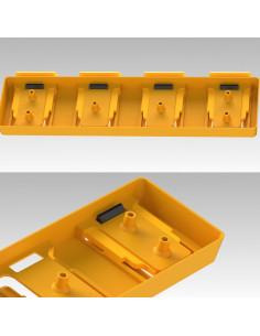 Soporte de Batería DeWalt 20V Amarillo para 4 Baterías 2