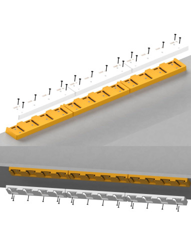 Soporte de Batería DeWalt 20V Amarillo para 4 Baterías