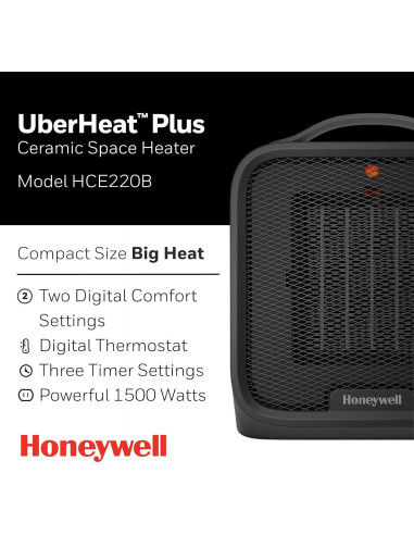 Calentador Cerámico Honeywell UberHeat Plus 120V 1.31kg