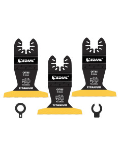 Cuchillas Multiherramienta EZARC 3 PCS Titanio 6,35 cm Ancho
