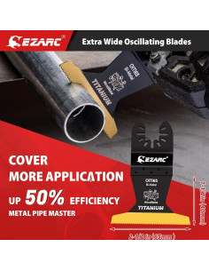 Cuchillas Multiherramienta EZARC 3 PCS Titanio 6,35 cm Ancho 2