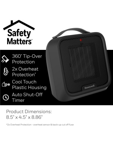 Calentador Cerámico Honeywell UberHeat Plus 120V 1.31kg