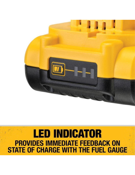 Batería de Litio Ión 4Ah 20V DEWALT DCB240 - Compacta