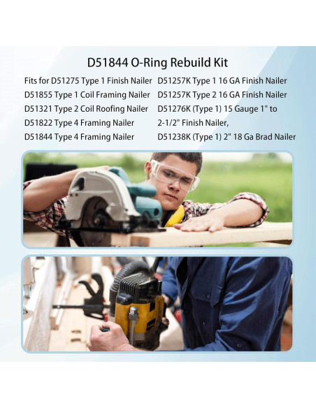 Kit O-Ring DeWALT D51844 para clavadora universal Kit O-Ring DeWALT D51844 para clavadora universal