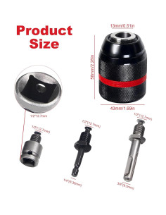 Mandril sin llave CMLY 1/2" para taladro 1.5-13mm 2