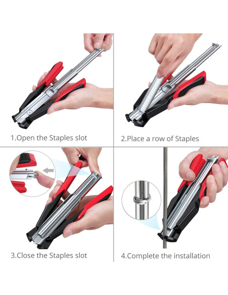 Kit de Alicates Hog Ring Proster - 2500 Anillos de Acero