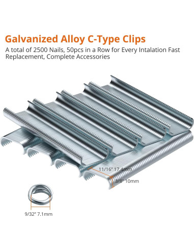 Kit de Alicates Hog Ring Proster - 2500 Anillos de Acero