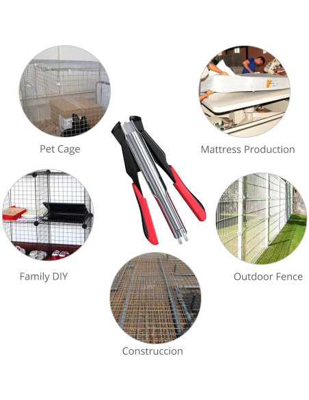 Kit de Alicates Hog Ring Proster - 2500 Anillos de Acero