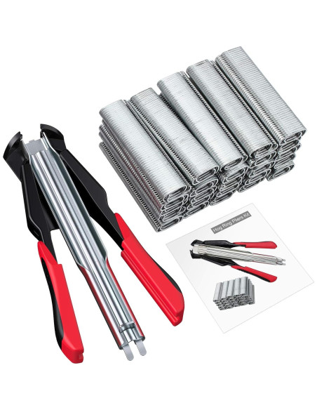 Kit de Alicates Hog Ring Proster - 2500 Anillos de Acero