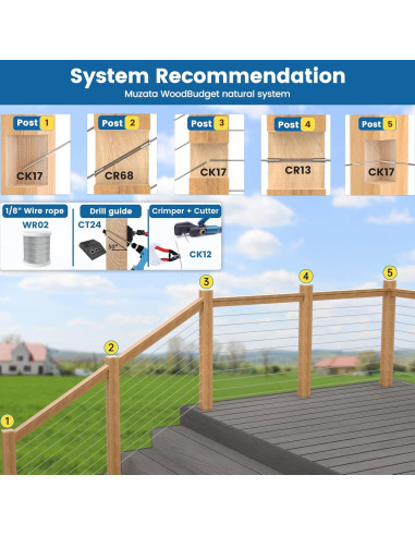 Crimpadora Hidráulica Muzata CK12 + Cortador de Cable 30 cm