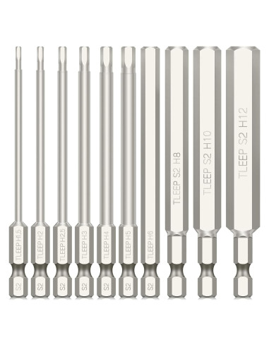 Juego de Brocas Hexagonales Allen TLEEP 10 Piezas 12mm a 1.5mm