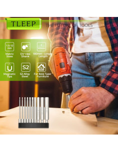 Juego de Brocas Hexagonales Allen TLEEP 10 Piezas 12mm a 1.5mm 2