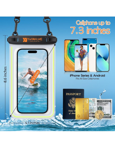 Funda Impermeable Flotante IPX8 para iPhone y Samsung 8.5"
