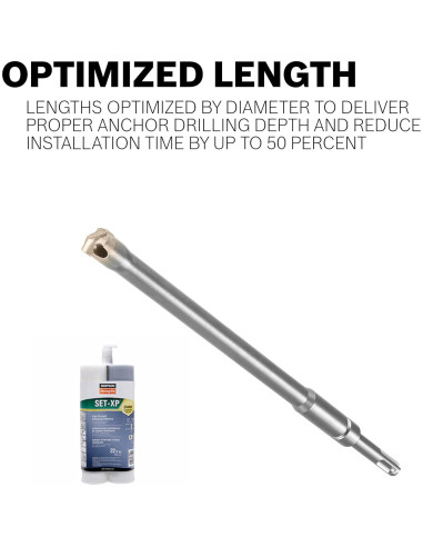 Broca Bosch DXS2124 SDS-Plus 1.91 cm x 45.72 cm Speed Clean