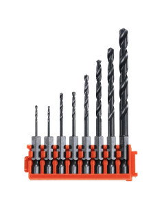 Brocas de Impacto Bosch CCSDV08 Juego de 8 Piezas Óxido Negro