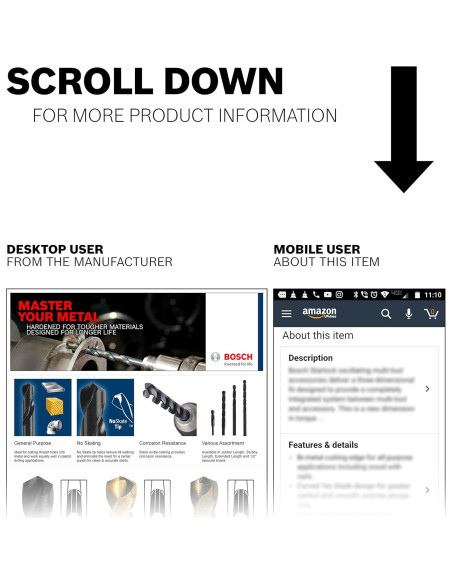 Broca Bosch BL2635 1/8" x 15.24 cm Óxido Negro Metal