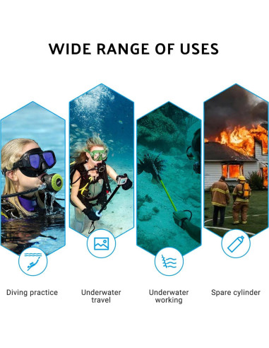 Tanque de Buceo HOUVAN H400 1.0L hasta 20 min de uso