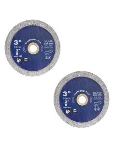 Hoja de Diamante AOQIVIS 7.6 cm para Amoladora Bosch - 2 Pzas