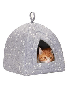 Cueva para Gatos Furhaven Pequeña Terrazzo Gris Lavable