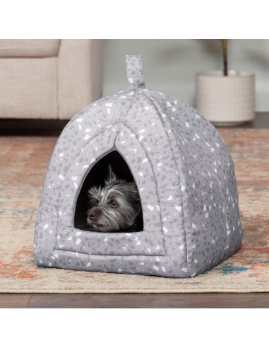 Cueva para Gatos Furhaven Pequeña Terrazzo Gris Lavable