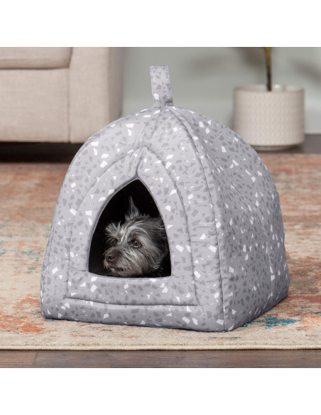 Cueva para Gatos Furhaven Pequeña Terrazzo Gris Lavable