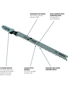Cuchillas de Sierra de Calar BOSCH T101B100 100 Piezas 10 TPI 2