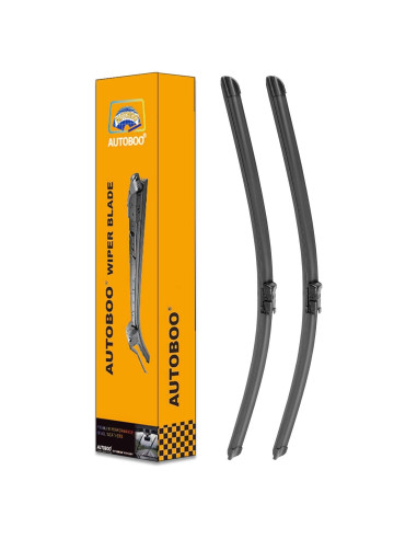 Cuchillas de Limpiaparabrisas OEM AUTOBOO para Chevy Silverado y GMC Sierra 2014-2018 - Juego de 2