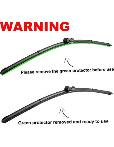 Cuchillas de Limpiaparabrisas OEM AUTOBOO para Chevy Silverado y GMC Sierra 2014-2018 - Juego de 2