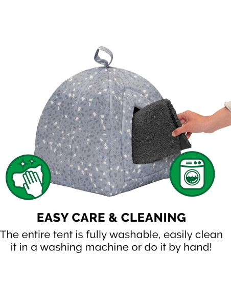 Cueva para Gatos Furhaven Pequeña Terrazzo Gris Lavable