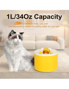 Fuente de Agua Cerámica para Gatos Katlikatqi 1.2L Ultra-Silenciosa 2