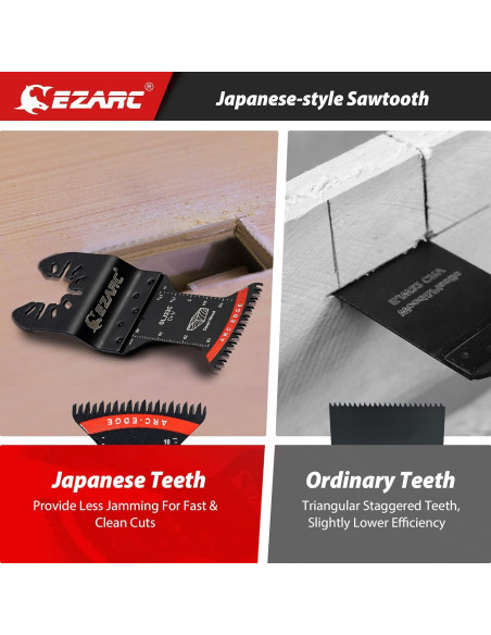Hoja de Sierra Oscilante EZARC 5 PCS Dientes Japoneses
