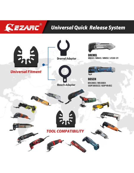 Hoja de Sierra Oscilante EZARC 5 PCS Dientes Japoneses
